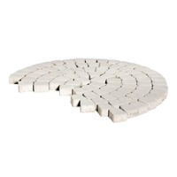 Тротуарная плитка Классико круговая, Белый h=60 мм (11.4 м2)