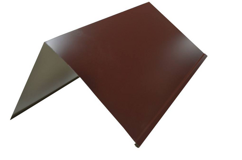 Конек кровельный Цвет: коричневый шоколад, Покр.: с порошковым покрытием