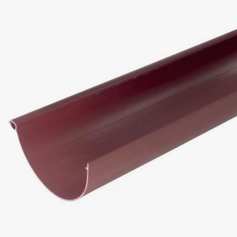 Желоб водосточный ПВХ Шир.: 125 мм, Дл.: 3 м, с полимерным покрытием, Цвет: шоколад