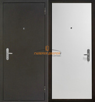 Металлические двери STR Прораб 3 (Металл-Антик серебро\Белый)