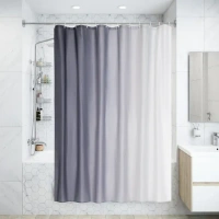 Штора для ванной Primanova Sharm 180x200 см полиэстер цвет серый PRIMANOVA