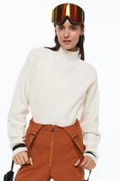 Теплый свитер с высоким воротником H&M, сливочный