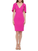 Платье-футляр Vince Camuto миди с V-образным вырезом, розовый