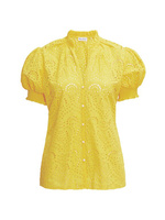 Мила Хлопковая блузка с люверсами Robert Graham, желтый