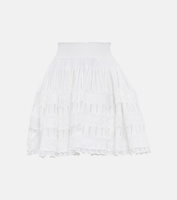 Плиссированная мини-юбка из кринолина ALAÏA, белый