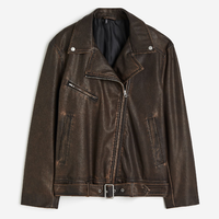 Куртка H&M Biker, темно-коричневый