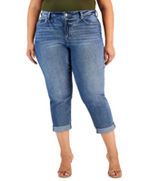 Модные джинсы подружки больших размеров с манжетами Celebrity Pink