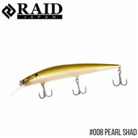 Воблер Raid Level Minnow Plus 125mm, 14g #008 Pearl Shad RAID JAPAN