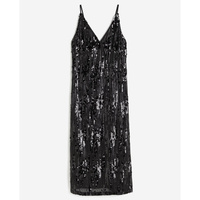 Платье H&M Sequined Slip, черный