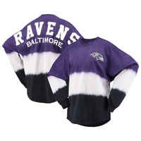 Женская фиолетовая/черная футболка с омбре с длинным рукавом и принтом Fanatics Baltimore Ravens Fanatics
