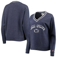 Женская студенческая одежда с утепленным темно-синим пуловером с v-образным вырезом Penn State Nittany Lions Victory Spr