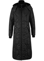 Длинное стеганое пальто с ромбовидной стежкой Bpc Bonprix Collection, черный