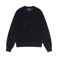 Свободный свитер Stussy, окрашенный в пигмент, цвет Сплошной черный