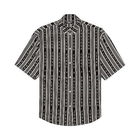 Рубашка большого кроя с короткими рукавами Balenciaga, цвет Черный