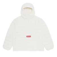 Пуловер Supreme с капюшоном и молнией на половину длины, цвет Белый