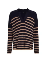 Пуловер с полосками Harris Rails, цвет camel navy stripe