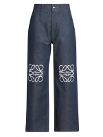 Мешковатые джинсы Anagram со средней посадкой Loewe, цвет raw denim