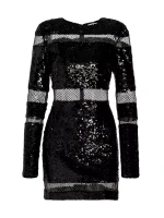 Мини-платье Maggie с пайетками и ажурной сеткой Ramy Brook, цвет black sequin rhinestone mesh
