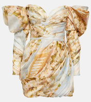 Мини-платье luminosity с драпировкой и цветочным принтом Zimmermann, мультиколор