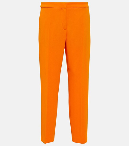 Узкие брюки из крепа Dries Van Noten, апельсин