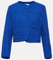 Укороченный твидовый пиджак white label Proenza Schouler, синий
