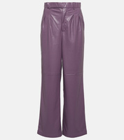Прямые брюки из искусственной кожи Jacques Wei, фиолетовый