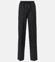 Широкие брюки liska из натуральной шерсти Isabel Marant, серый