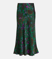 Атласная юбка миди с принтом kaiya Velvet, мультиколор