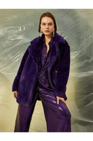 Пальто - Фиолетовый - Базовый Koton