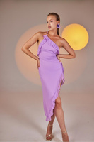 Шифоновое любовное платье на одно плечо с оборками, сиреневый HOLLY LOLLY, фиолетовый