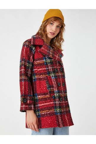 Буклет-пальто на пуговицах, двубортная застежка Koton, красный