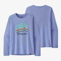 Женская классная повседневная рубашка с рисунком Capilene с длинными рукавами Patagonia, цвет Ridge Rise Moonlight: Pale