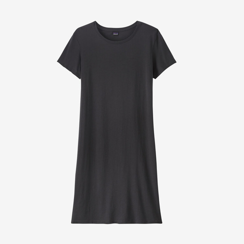 Женское платье-футболка из органического сертифицированного регенеративного хлопка Patagonia, черный