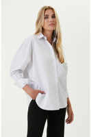 Белая рубашка в полоску с длинным рукавом Network, белый