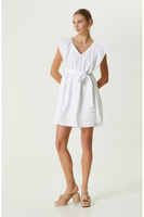 Белое мини-платье без рукавов с V-образным вырезом Network, белый