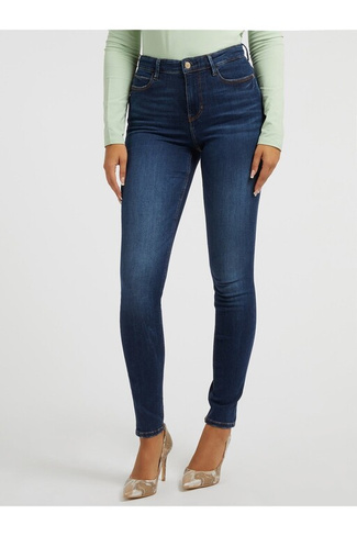 Женские джинсы скинни 1981 года Guess, темно-синий
