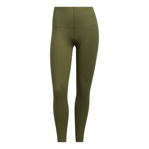 Спортивные штаны (WMNS) adidas Elv Yoga Fl 78t Casual Sports Tight Gym Pants/Trousers/Joggers Military Green, зеленый