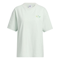 Футболка (WMNS) adidas originals Short Sleeve T-Shirt 'Green', зеленый