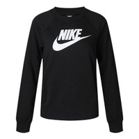 Толстовка (WMNS) Nike Sportswear Essential Knit Round Neck Black, черный