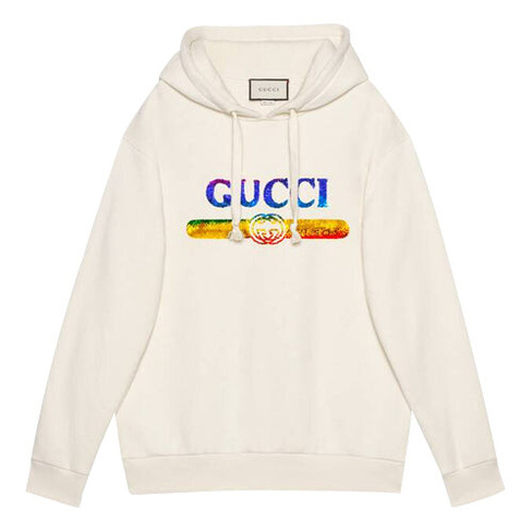 Толстовка (WMNS) Gucci Sweatshirt With Sequin Logo 'Off White', белый