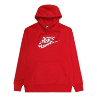 Толстовка Nike Big Swoosh Dot Logo Pullover Hoodie 'Red', красный