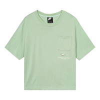 Футболка (WMNS) Nike Sportswear Swoosh 3D Logo Loose Breathable Round Neck Short Sleeve Green T-Shirt, зеленый