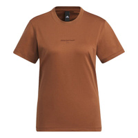 Футболка (WMNS) adidas Spoetswear T-shirt 'tan', цвет tan/multi-color