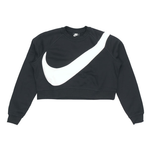 Толстовка (WMNS) Nike Sportswear Swoosh Large Round Neck Black, черный