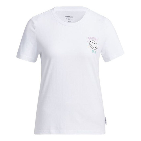 Футболка (WMNS) adidas neo smile T-shirt 'White', белый