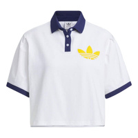 Футболка (WMNS) adidas originals Varct Polo Shirt 'White Navy', белый