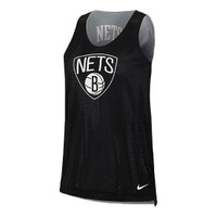Майка (WMNS) Nike x NBA Brooklyn Nets Reversible Training Jersey 'Black Grey', черный