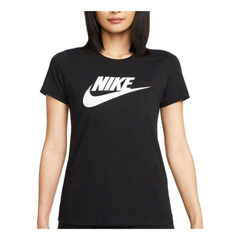 Футболка (WMNS) Nike Sportswear Essentials Logo T-Shirt 'Black', черный