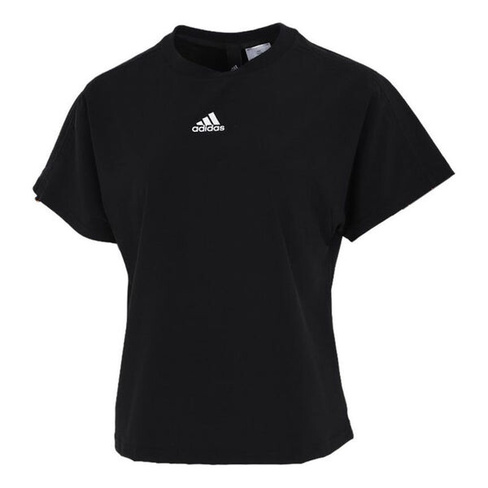 Футболка (WMNS) adidas Tech Woven t-shirt 'Black', черный