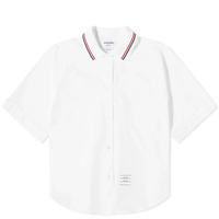 Рубашка Thom Browne Box Pleat Rib Short Sleeve, белый